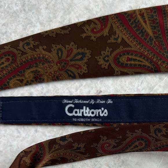 Briar Men’s Silk Tie Vintage Golfer Swing Paisley Print Made In Italy - Picture 11 of 13